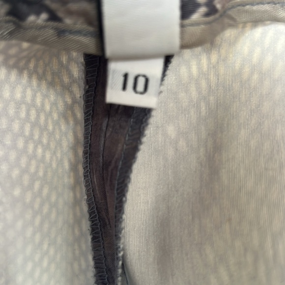 Laundry By Shelli Segal Y2K 90’s Snakeskin Pattern Gray Tan Pants Boot leg Sz 10 - Picture 4 of 6